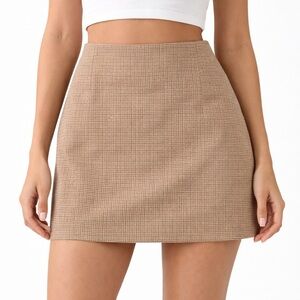 H & M Houndstooth A Line Mini Skirt With Lining Ladies US 8
